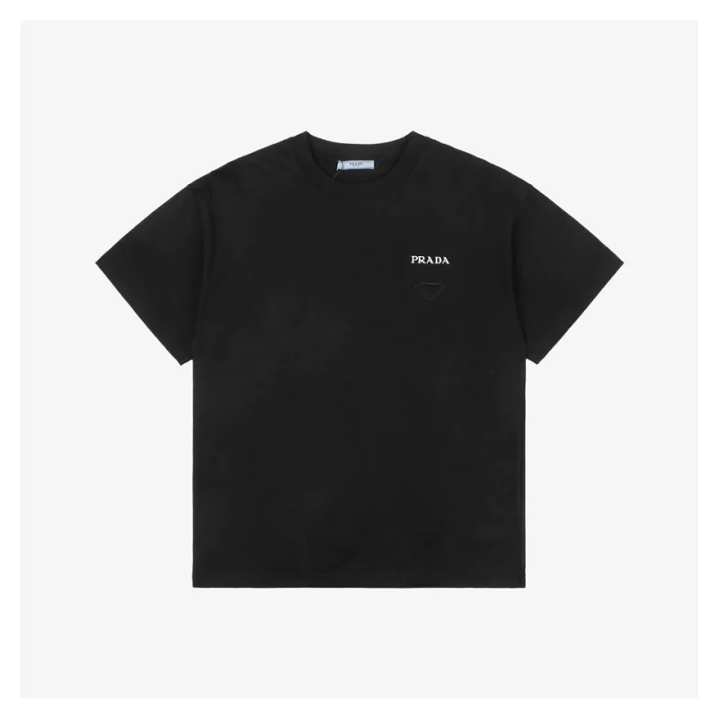 PD Triangle Logo Patch Embroidered Short-Sleeve T-Shirt Black