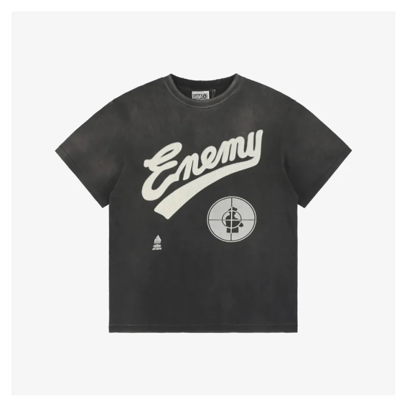 Saint Michael Crosshair Letter Print T-Shirt