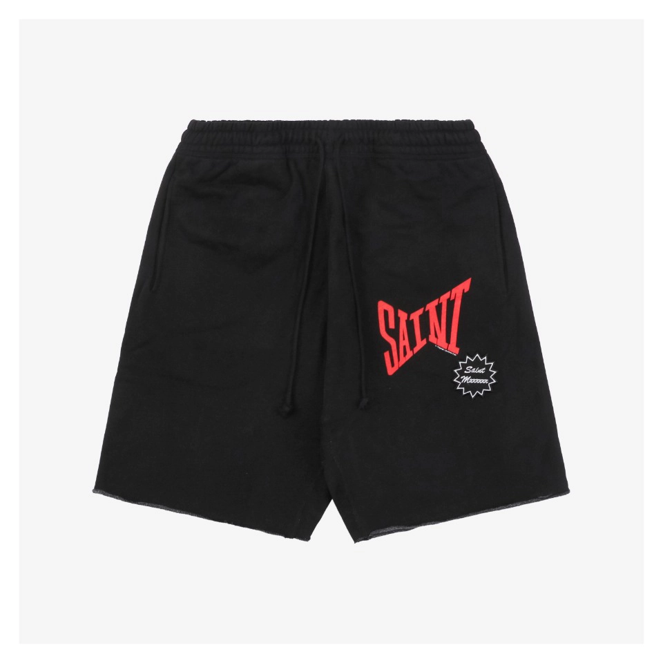 Saint Michael Street Font Print Shorts