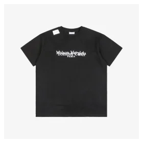 Tommycash x MM6 Collaboration Overlapping Letter Embroidery T-Shirt