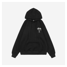 Stussy Tour Graffiti Letter Print Hooded Sweatshirt
