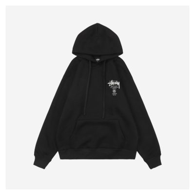 Stussy Tour Graffiti Letter Print Hooded Sweatshirt