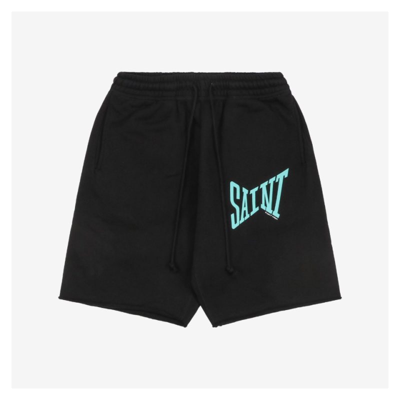 Saint Michael Street Font Print Shorts