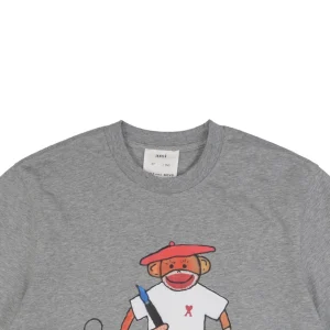 Ami Collaboration Graffiti Eiffel Tower & Monkey Print T-Shirt10.jpeg