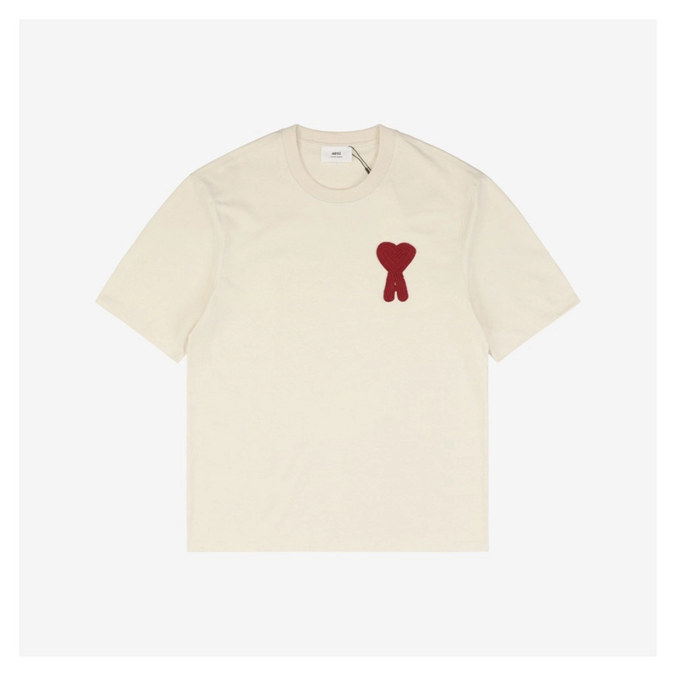 Ami Playful Heart Embroidery T-Shirt