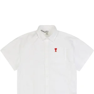 Ami Pocket Heart Embroidery Short-Sleeve Shirt10.jpeg