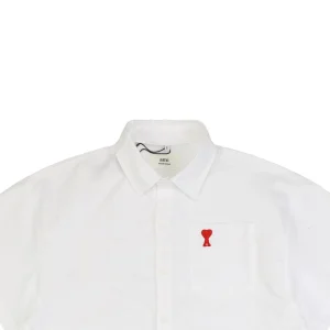 Ami Pocket Heart Embroidery Short-Sleeve Shirt12.jpeg