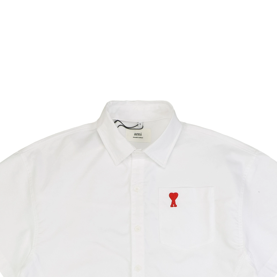Ami Pocket Heart Embroidery Short-Sleeve Shirt12.jpeg