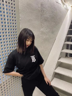 BBry BT Letter Silicone Print T-Shirt-17