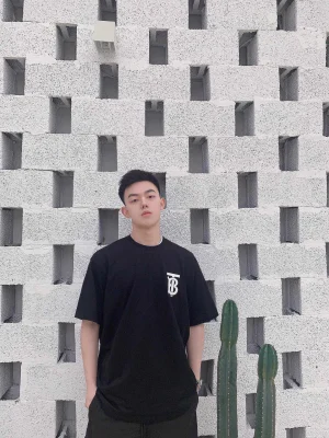 BBry BT Letter Silicone Print T-Shirt-19