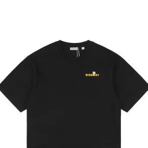 BBry Cartoon Bee Flocked Print T-Shirt-10