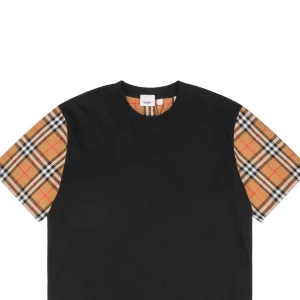 BBry Check-Panel Sleeve Patchwork T-Shirt4.jpeg