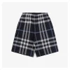 BBry Check Pattern Knit Shorts (Black/Brown)