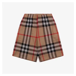 BBry Check Pattern Knit Shorts-8