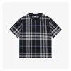 BBry Check Pattern Knit T-Shirt (Black/Brown)