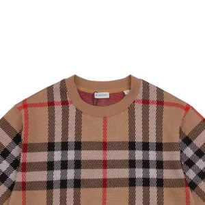 BBry Check Pattern Knit T-Shirt-11