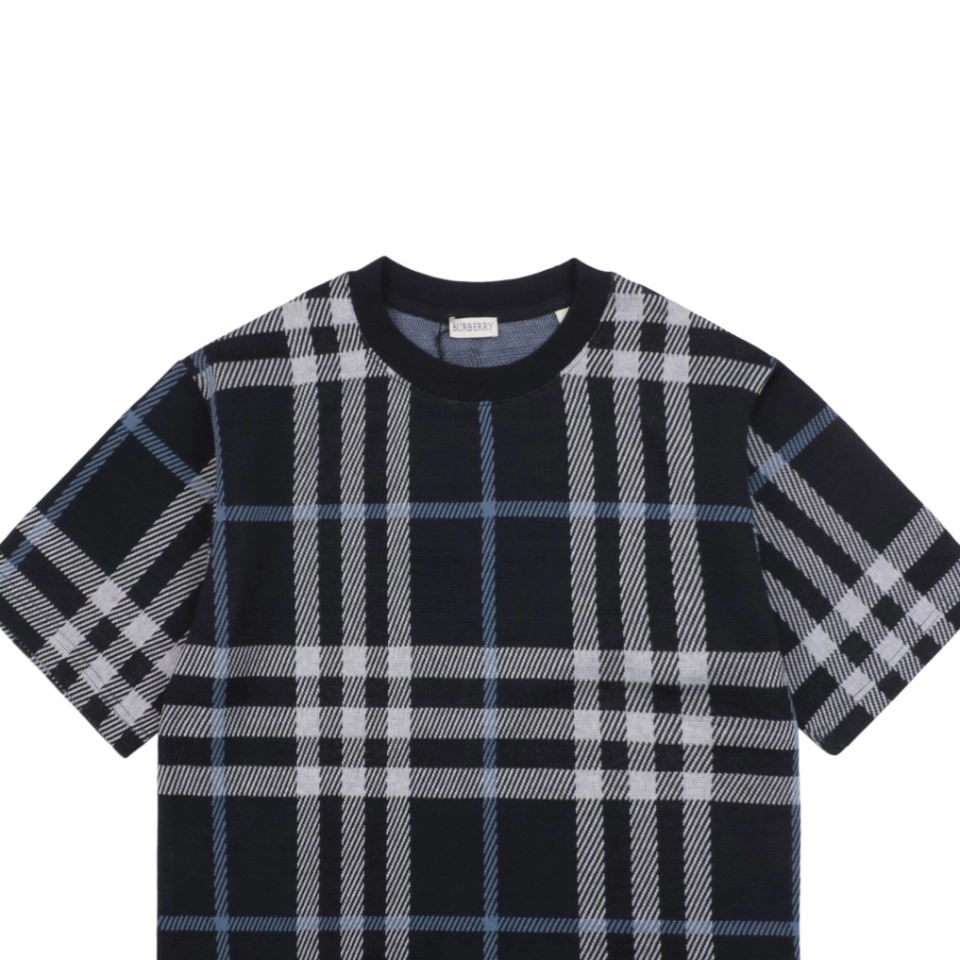 BBry Check Pattern Knit T-Shirt-2