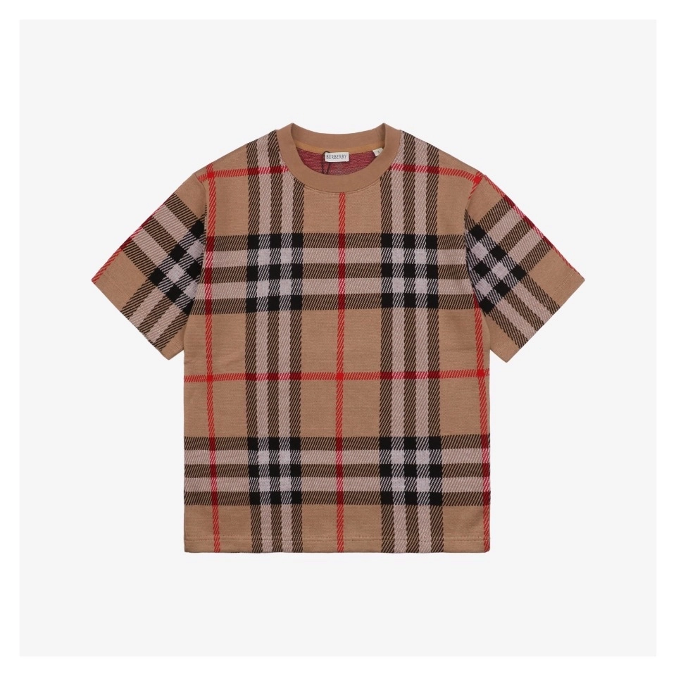 BBry Check Pattern Knit T-Shirt-8