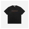 BBry Colorful Slogan Embroidery T-Shirt (Black/White)