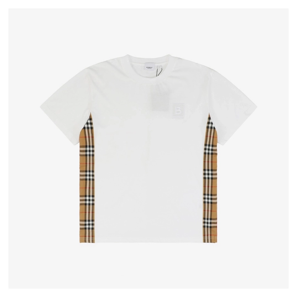 BBry Framed B Logo with Side Check Panel T-Shirt-8