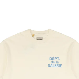 Gallery Dept Blue French Letter Print T-Shirt1.jpeg