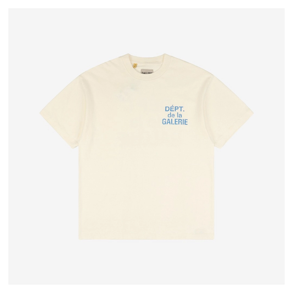 Gallery Dept Blue French Letter Print T-Shirt