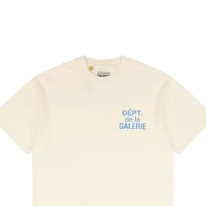 Gallery Dept Blue French Letter Print T-Shirt4.jpeg
