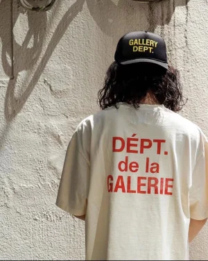 Gallery Dept California Exclusive Orange French Letter Print T-Shirt-11