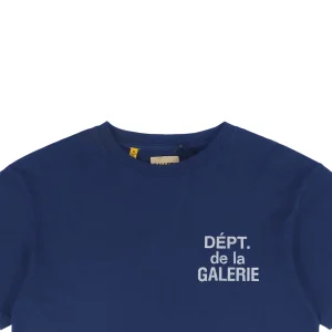 Gallery Dept Distressed White French Letter Print T-Shirt1.jpeg