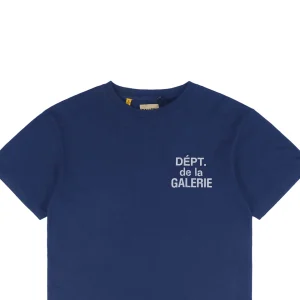 Gallery Dept Distressed White French Letter Print T-Shirt4.jpeg