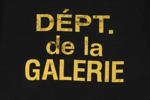 Gallery Dept Distressed Yellow French Letter Print T-Shirt4.jpeg