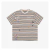 Gallery Dept Paint-Splatter Handwritten Letter Print Striped T-Shirt
