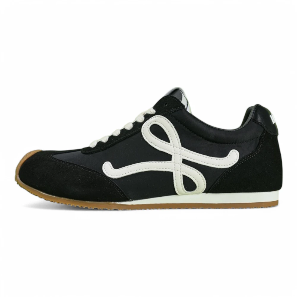 L Ballet Runner 2.0 in nylon and calfskin Black