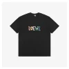 L Multicolor “Loe” Letter Embroidery T-Shirt