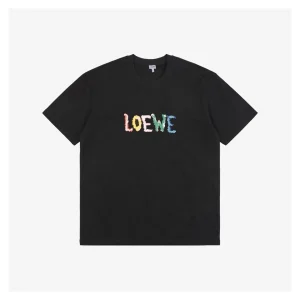 L Multicolor Loe Letter Embroidery T-Shirt