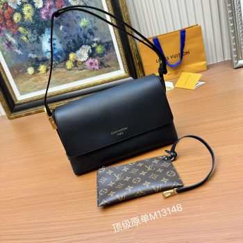Louis Vuitton M13148 Low Key Messenger Black Calf Leather