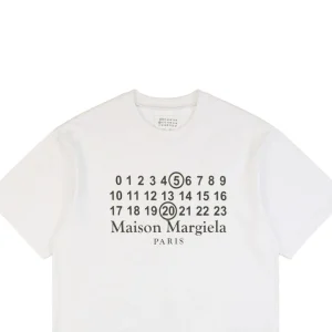 Maison Margiela 520 Number  Letter Print T-Shirt-10
