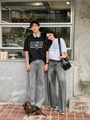 Maison Margiela 520 Number  Letter Print T-Shirt-16