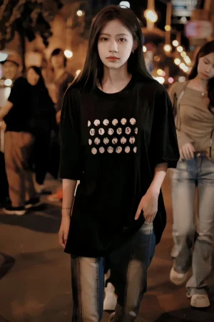 Maison Margiela Cut-Out Circle Number Print T-Shirt-8