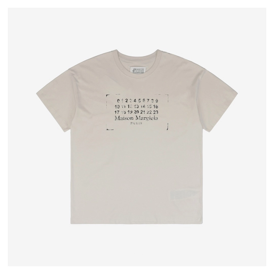 Maison Margiela Distressed Calendar Number Print T-Shirt