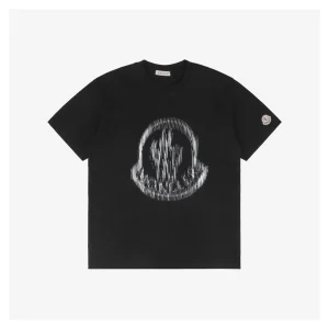 Mxxcler Vertical MK Large Logo Print T-Shirt