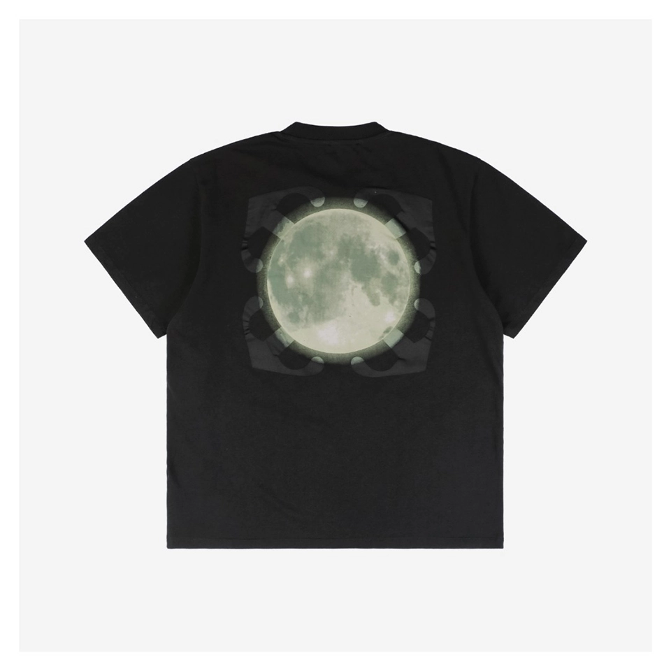 OFF WHITE CO VIRGIL Moon & Anchor Washed Graphic T-Shirt