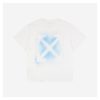 OFF WHITE Spray-Paint Arrow Graphic T-Shirt – White/Blue