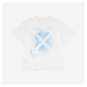 OFF WHITE CO VIRGIL Spray-Paint Arrow Graphic T-Shirt – White/Blue