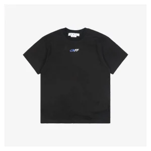 OFF-WHITE c/o VIRGIL Blue Arrow Letter Embroidery T-Shirt