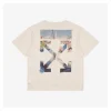OFF-WHITE Watercolor Oil-Paint Arrow Print T-Shirt (White/Black)