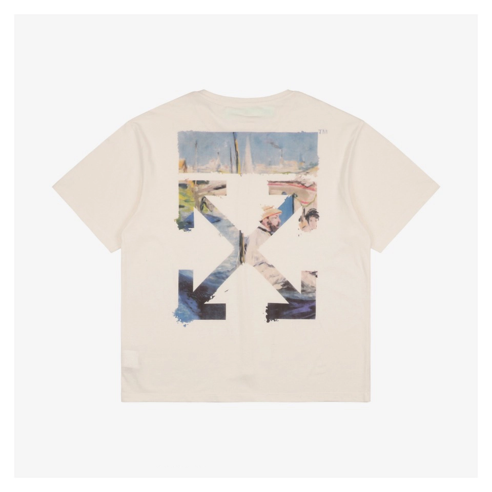 OFF-WHITE c/o VIRGIL Watercolor Oil-Paint Arrow Print T-Shirt
