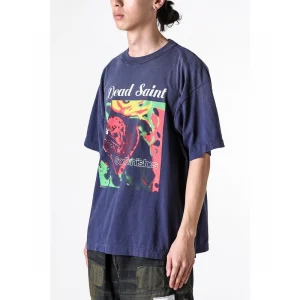 Saint Michael Gods Punishment Distressed & Destroyed Graphic T-Shirt-11