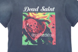 Saint Michael Gods Punishment Distressed & Destroyed Graphic T-Shirt-4