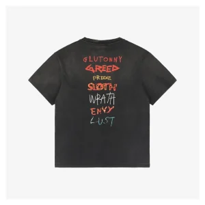 Saint Michael Phantom Saint Letter Print T-Shirt-1